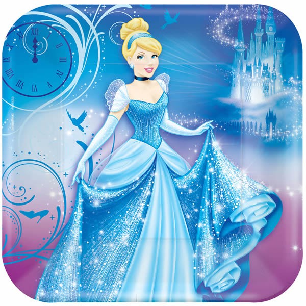 Cinderella - Square Dinner Plates (8pc)